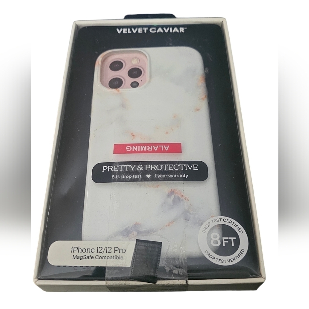 Velvet Calviar - iPhone 12/ 12 Pro Protective  8' Test Drop Marble Look Case​​​​